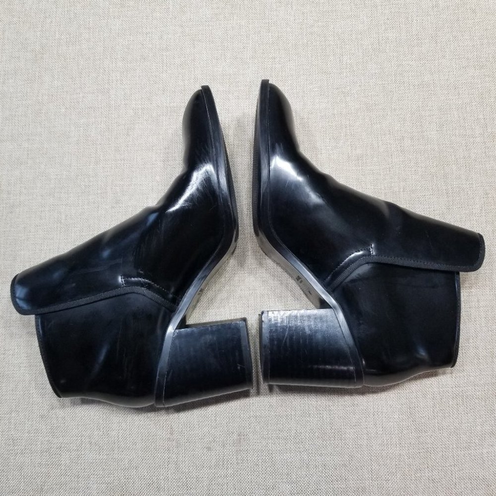Zara Basic Collection Black Ankle Block Heel Boot… - image 7